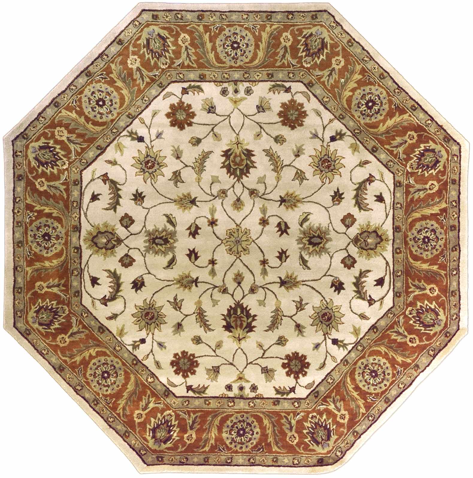 Medaryville 8' Octagon Traditional Wool Area Rug - Hauteloom