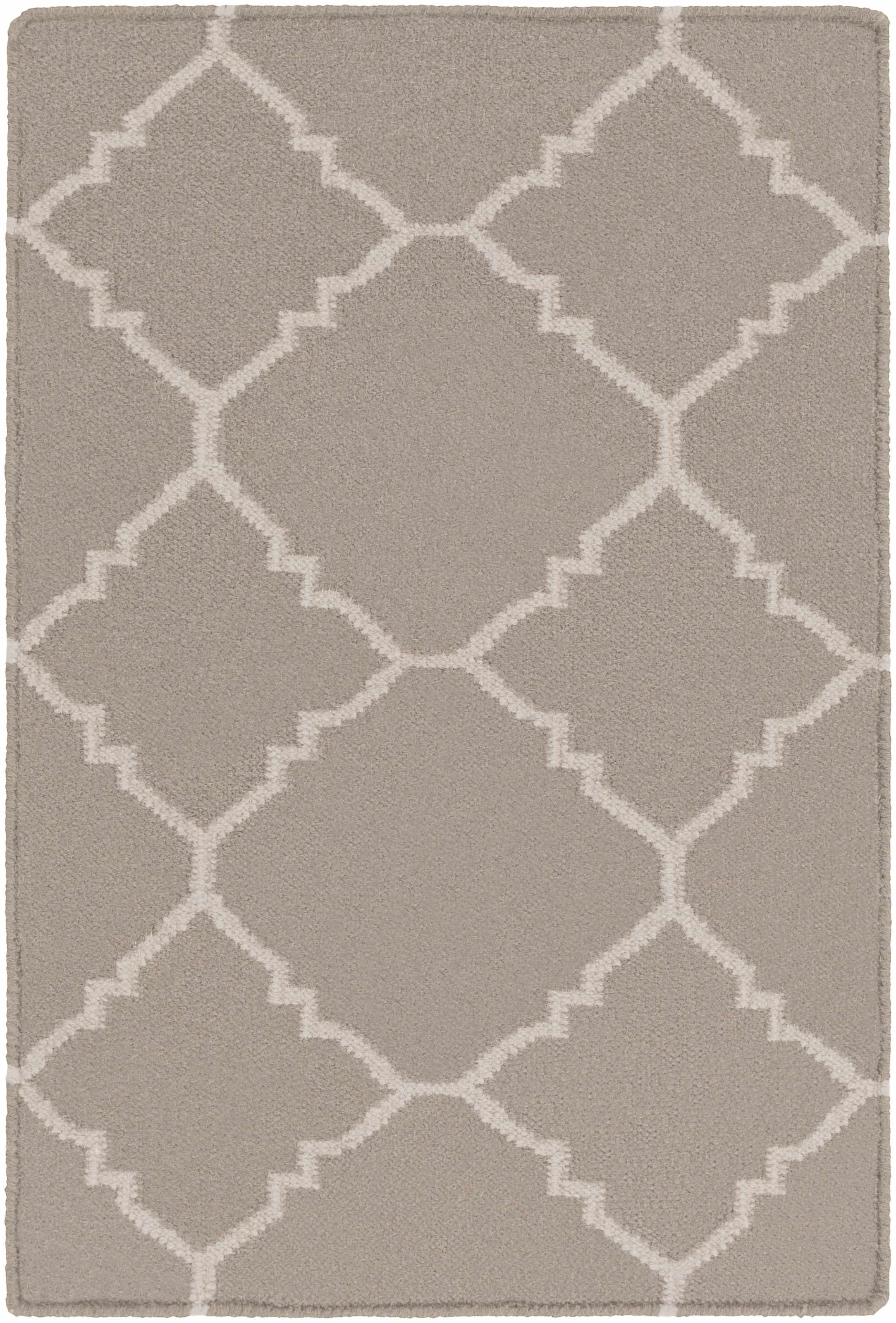 Akron 2' x 3' Transitional Flat Weave Moroccan Trellis Wool Area Rug - Hauteloom