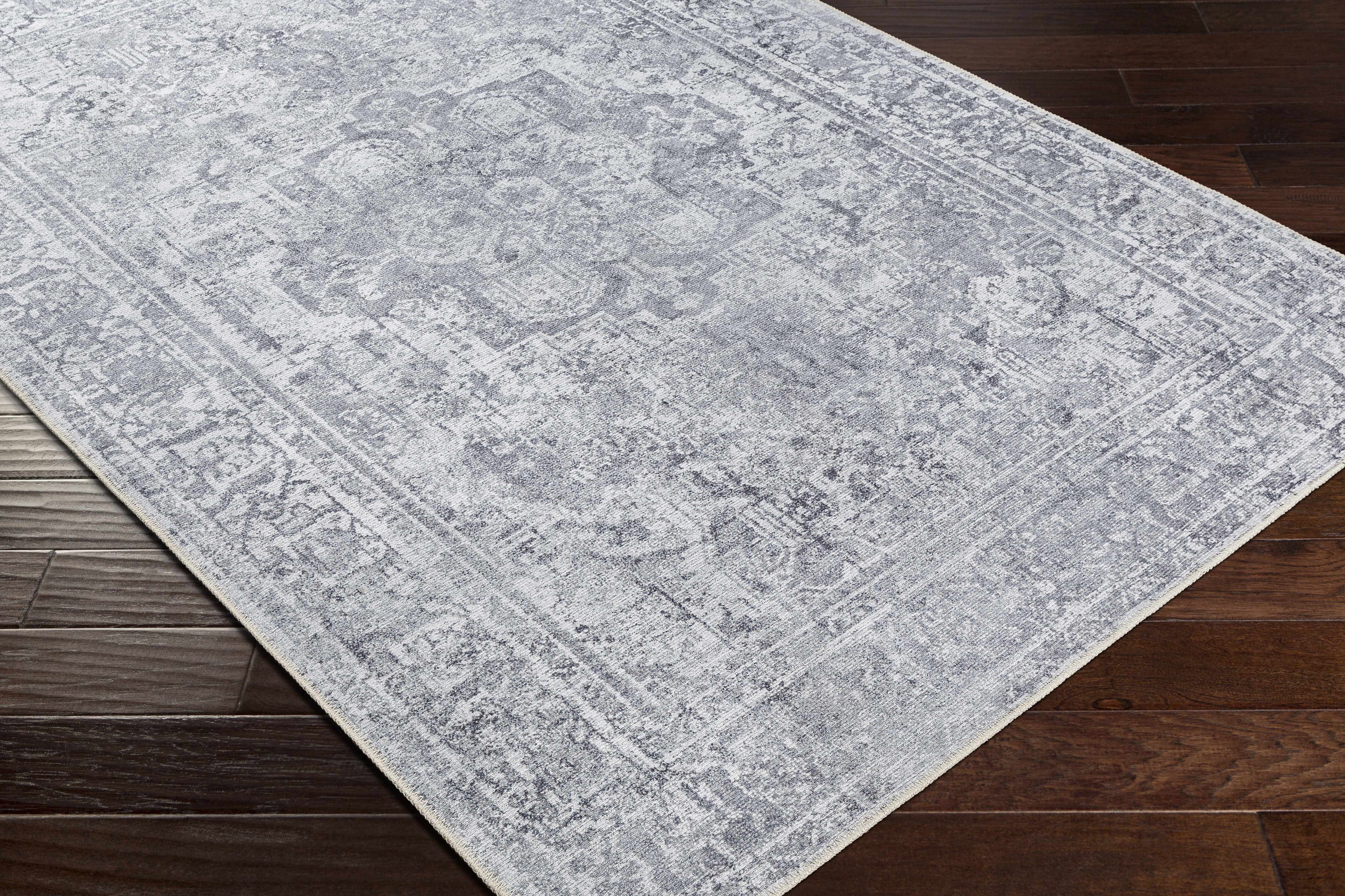 Aquino 2' x 2'11in Updated Traditional Farmhouse Washable Area Rug - Hauteloom