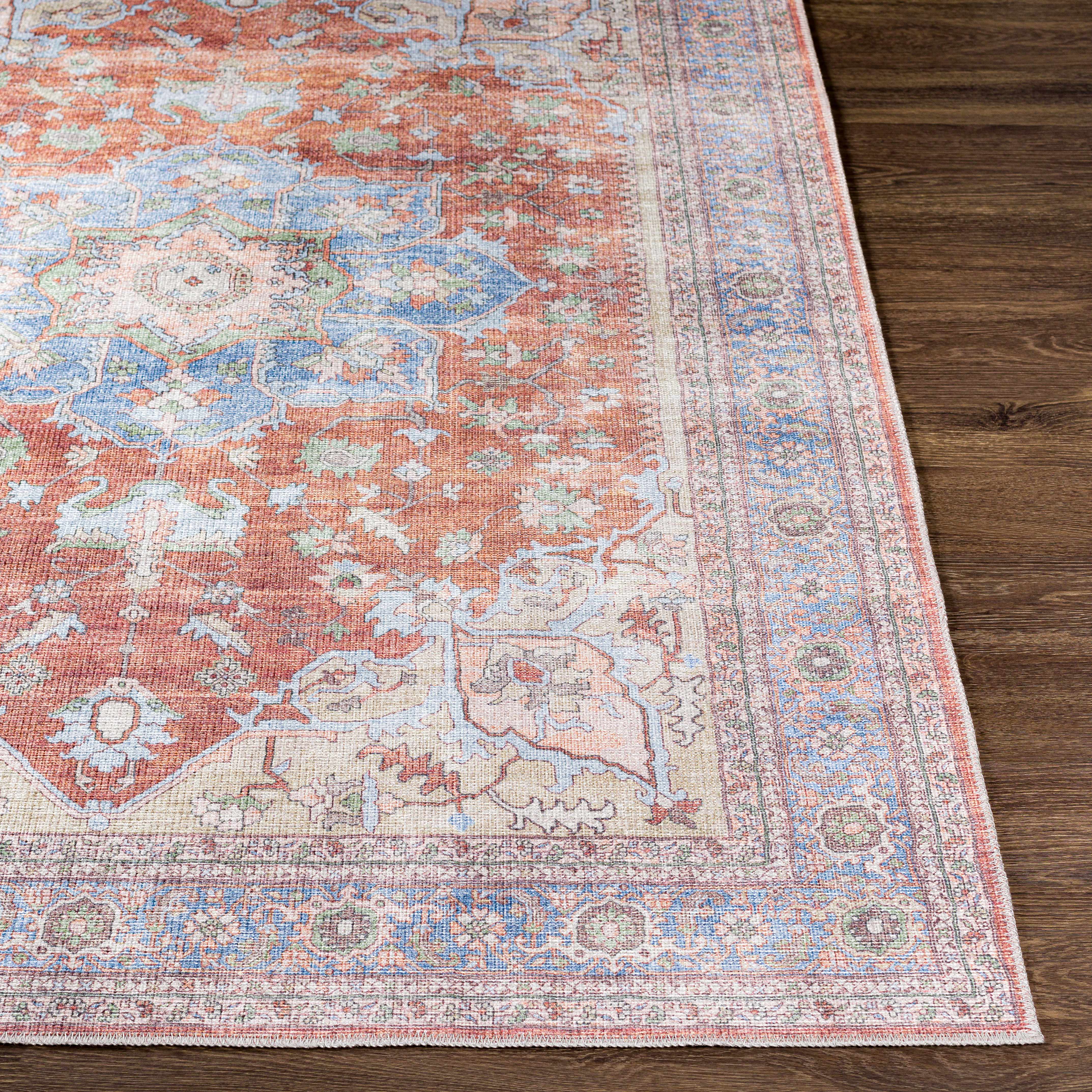 Bagamanoc 7'6in x 9'6in Traditional Updated Traditional Farmhouse Washable Area Rug - Hauteloom