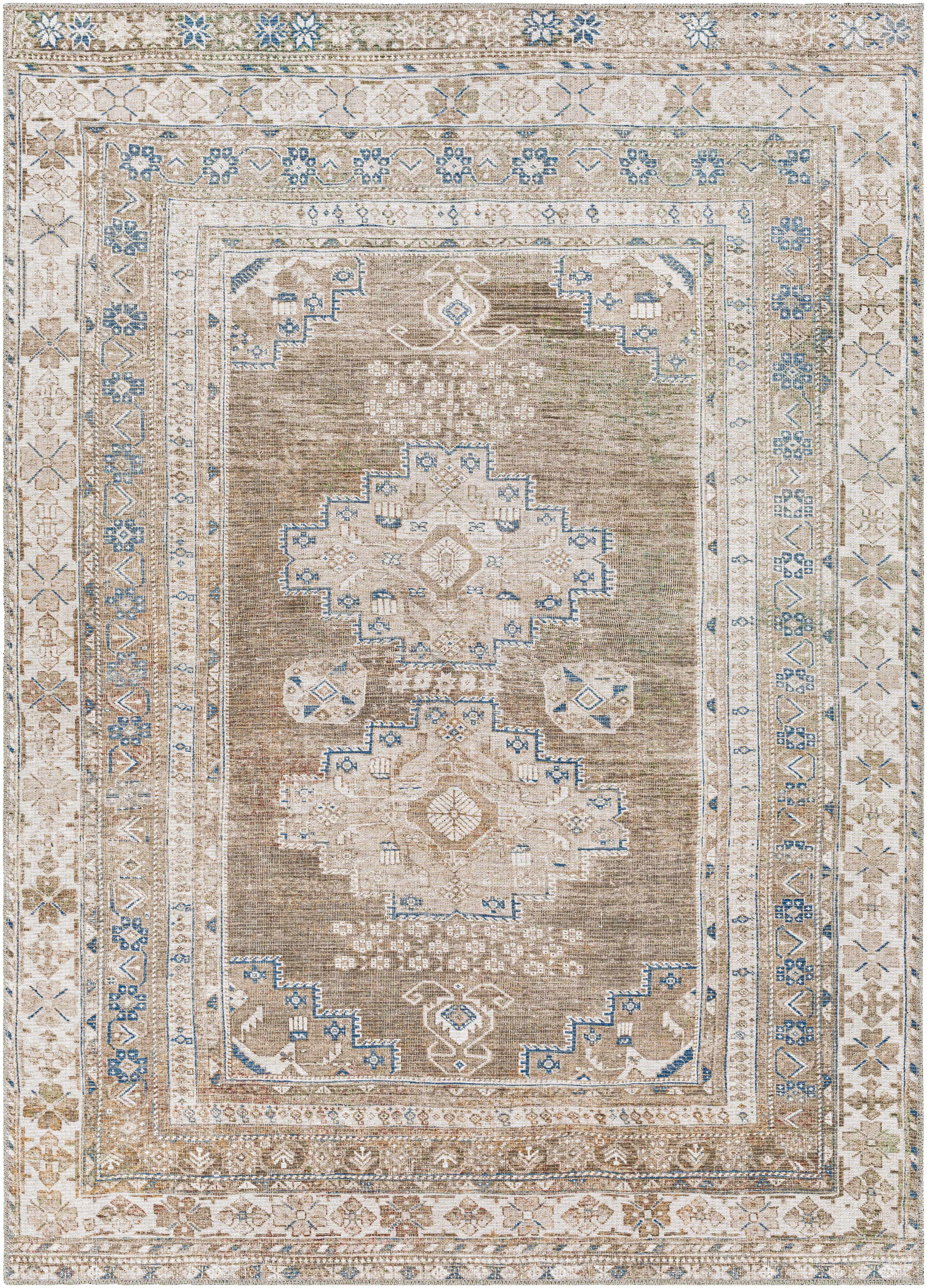 Baltinglass 5'3in x 7'3in Updated Traditional Farmhouse Washable Area Rug - Hauteloom