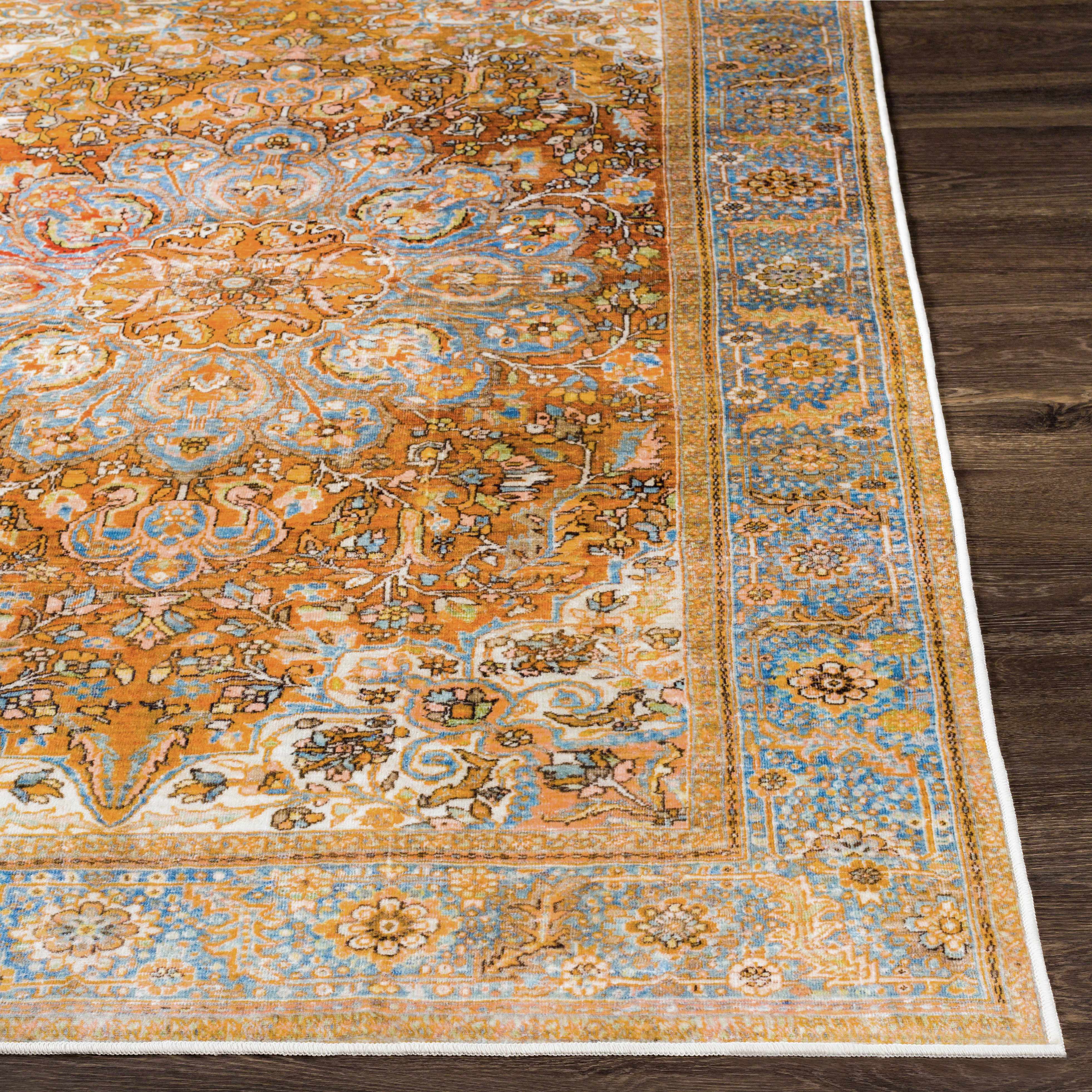 Bonbon 7'6in x 9'6in Traditional Updated Traditional Farmhouse Washable Area Rug - Hauteloom