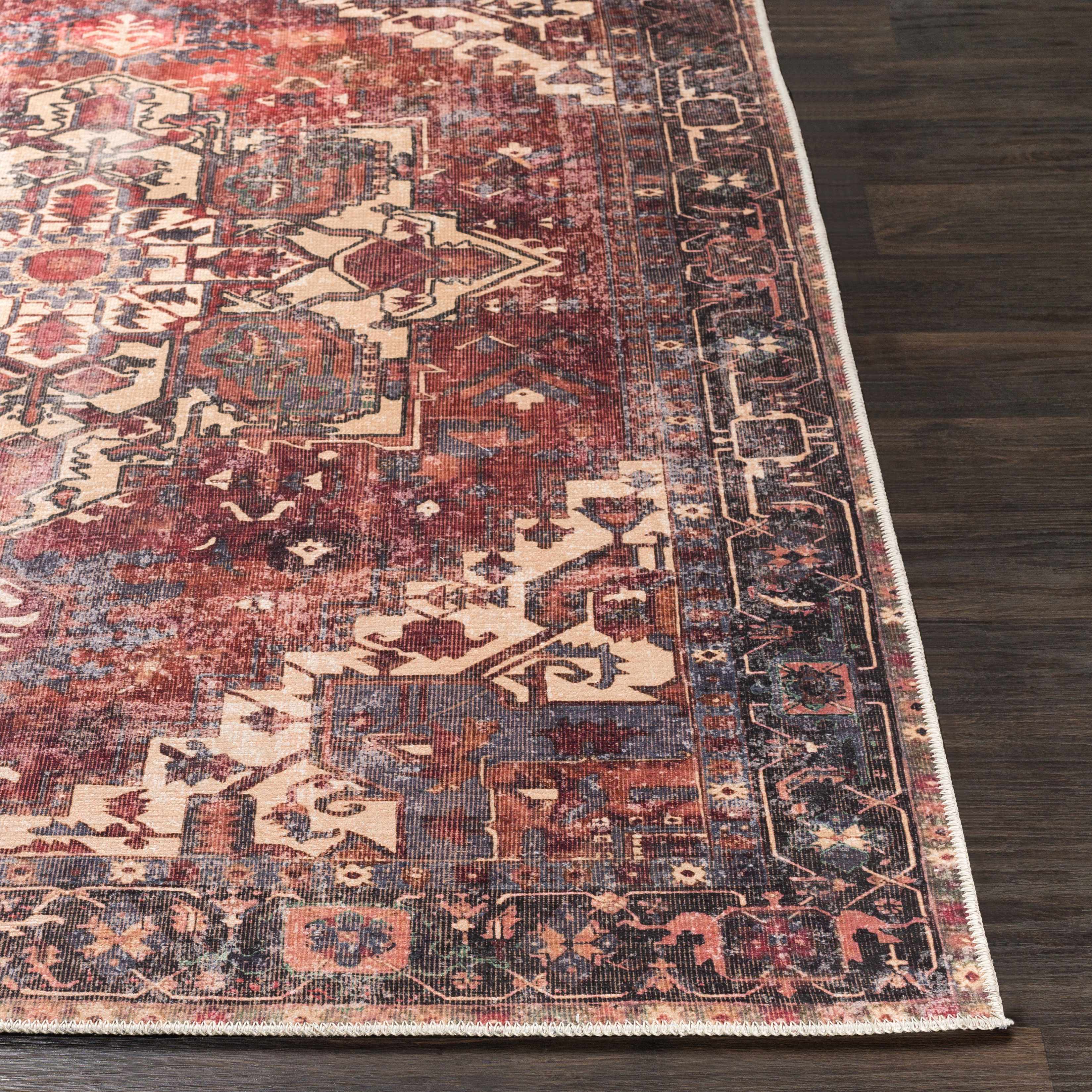 Bondville 2' x 2'11in Updated Traditional Washable Area Rug - Hauteloom