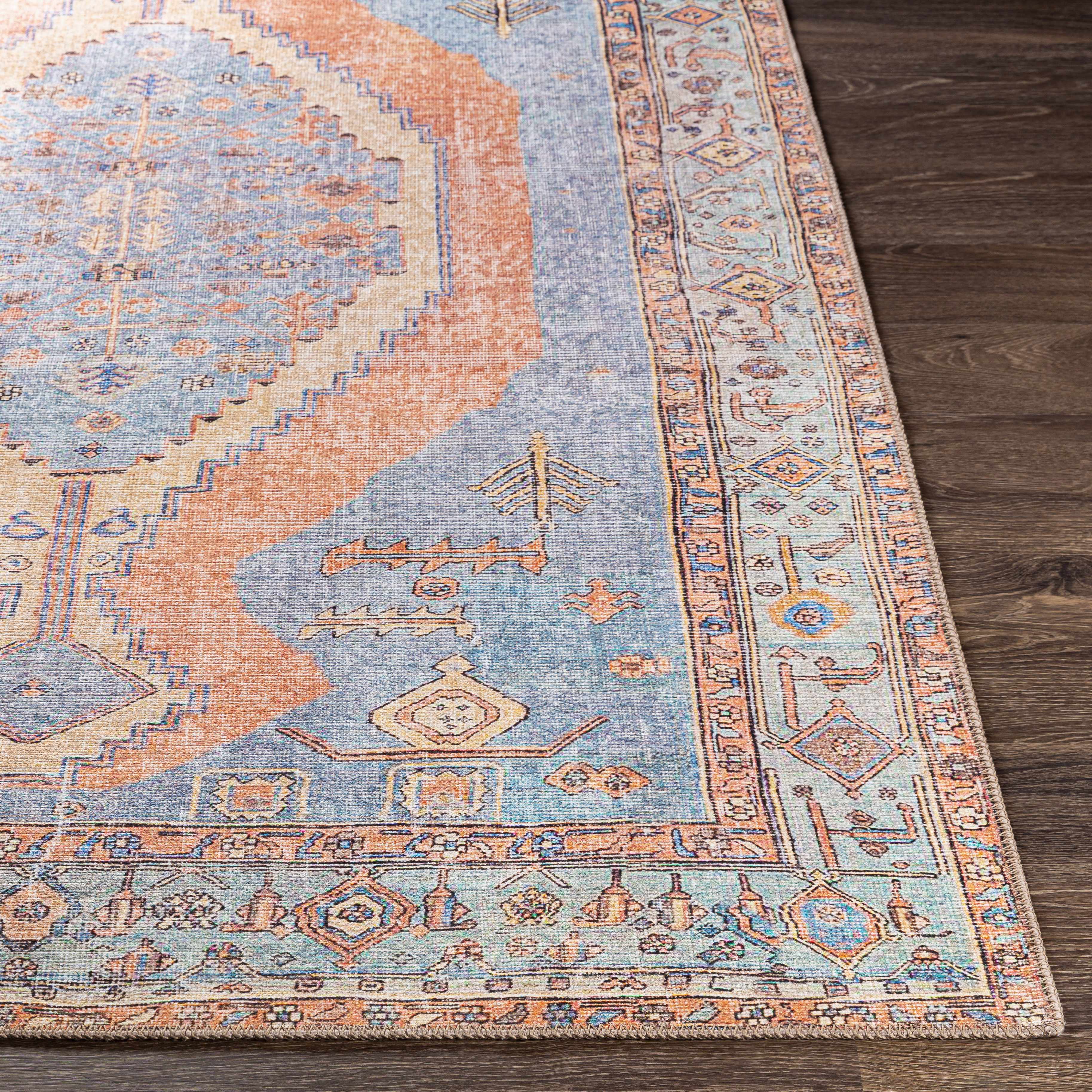 Bovey 2' x 2'11in Traditional Washable Area Rug - Hauteloom