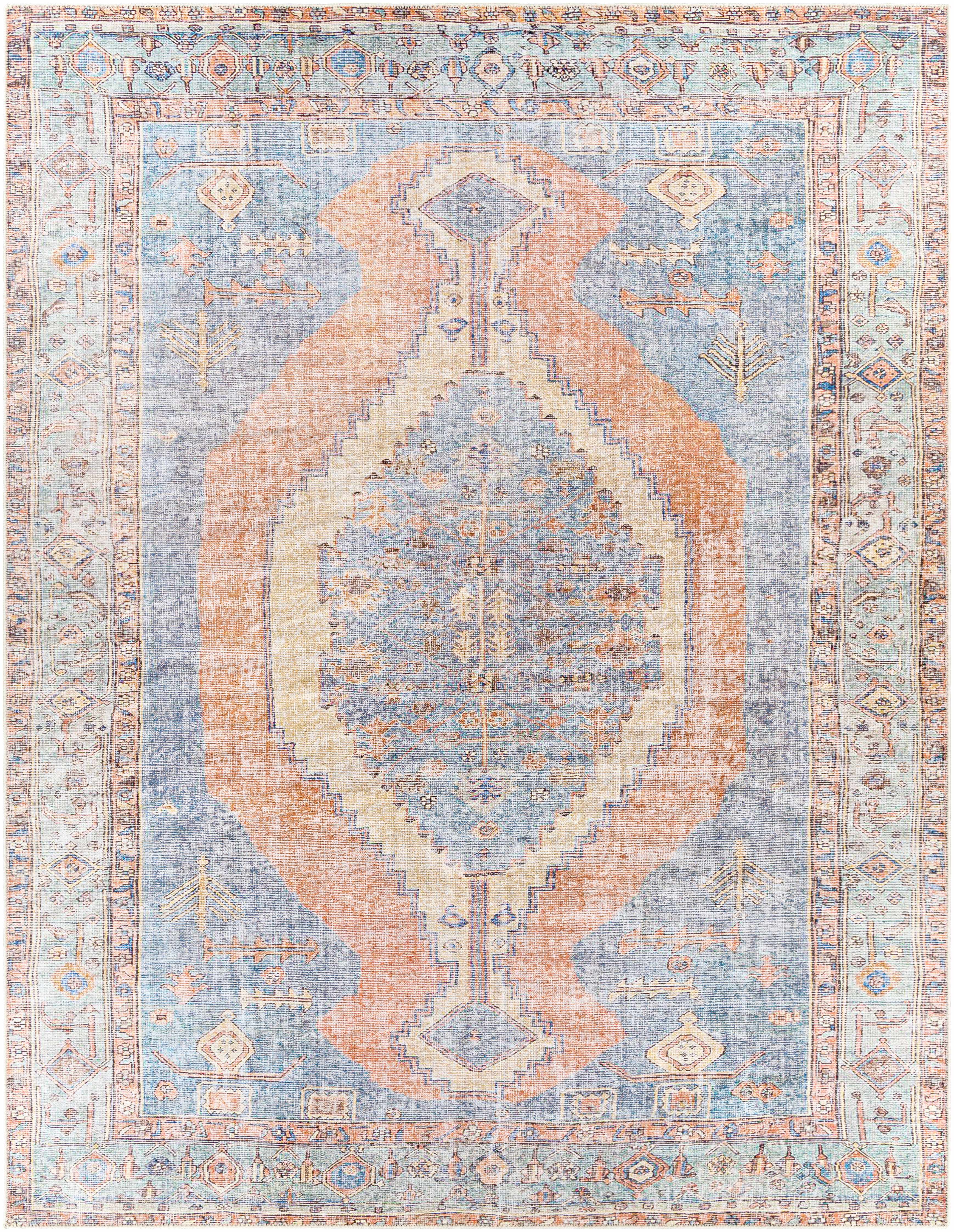 Bovey 7'10in x 10'2in Traditional Washable Area Rug - Hauteloom