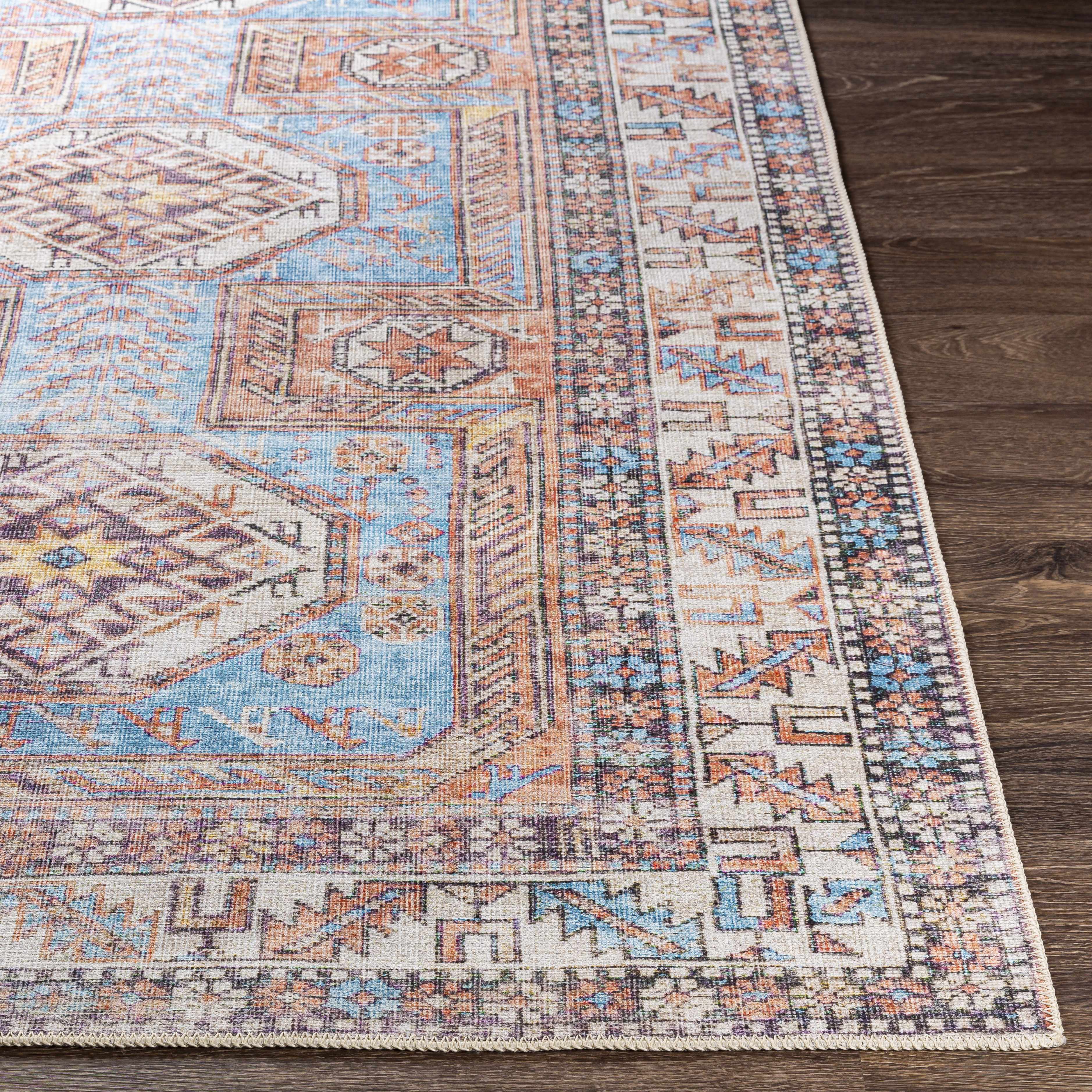 Croy 2' x 2'11in Traditional Washable Area Rug - Hauteloom