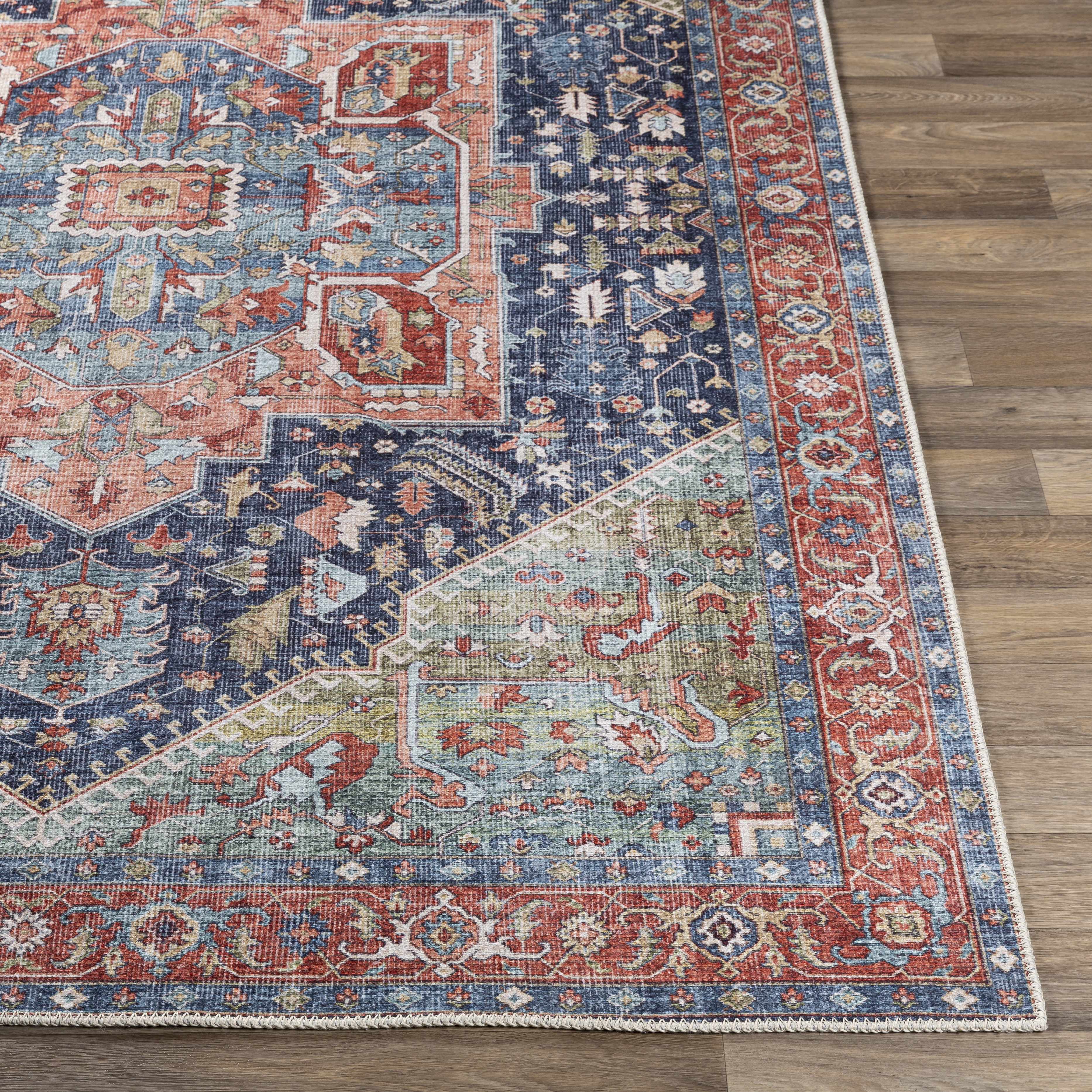 Exira 2' x 2'11in Traditional Washable Area Rug - Hauteloom