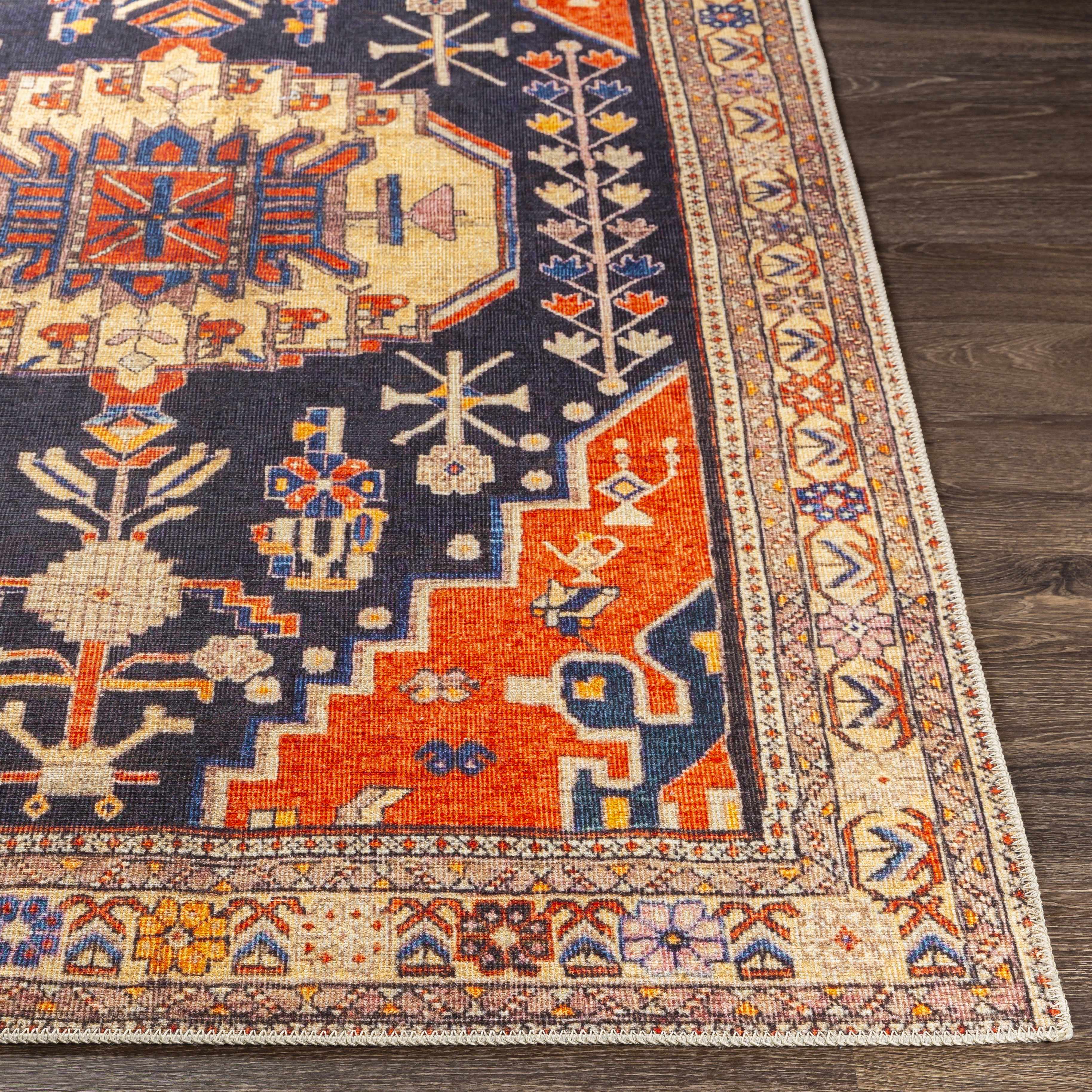 Hackleton 2' x 2'11in Traditional Washable Area Rug - Hauteloom