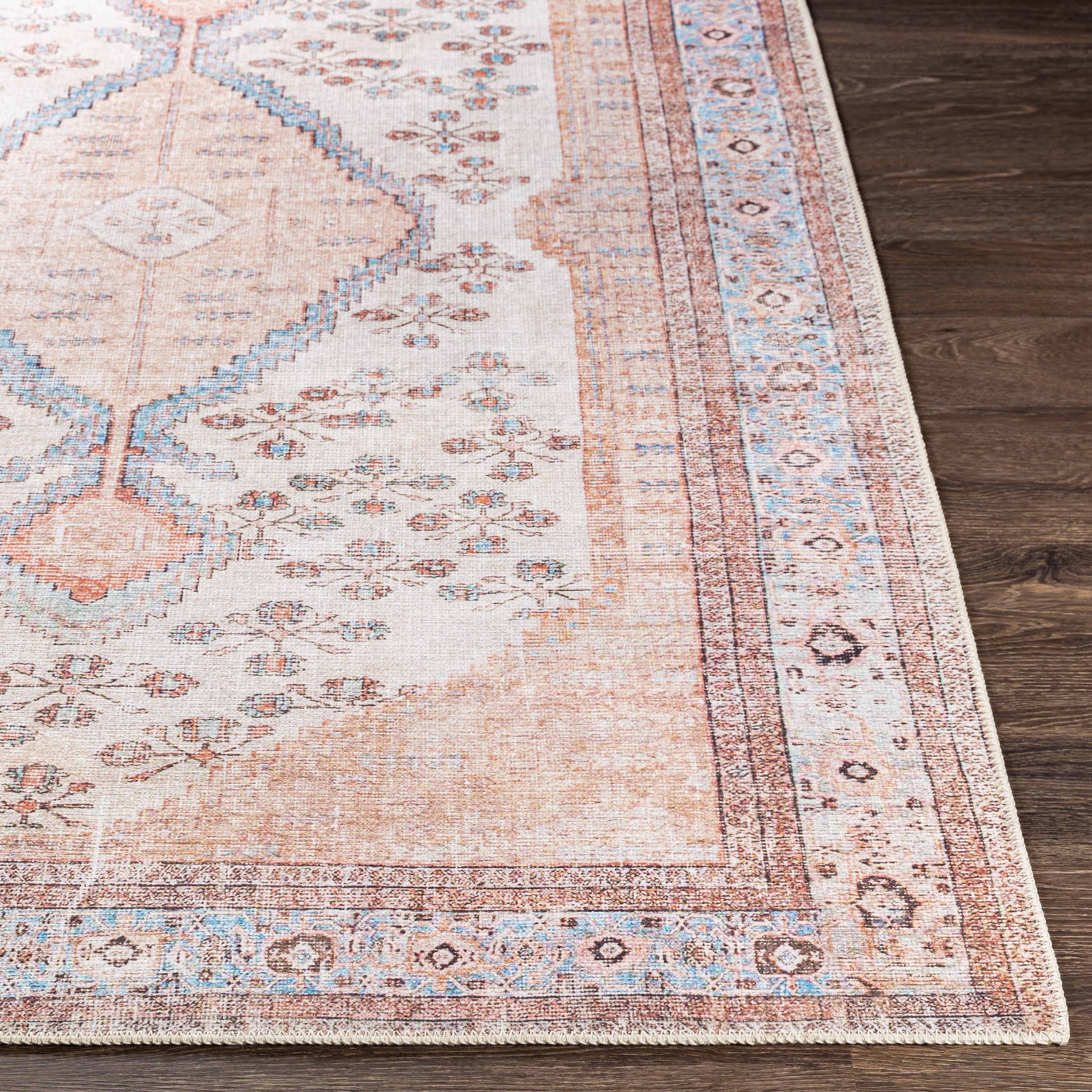 Moora 2' x 2'11in Traditional Washable Area Rug - Hauteloom