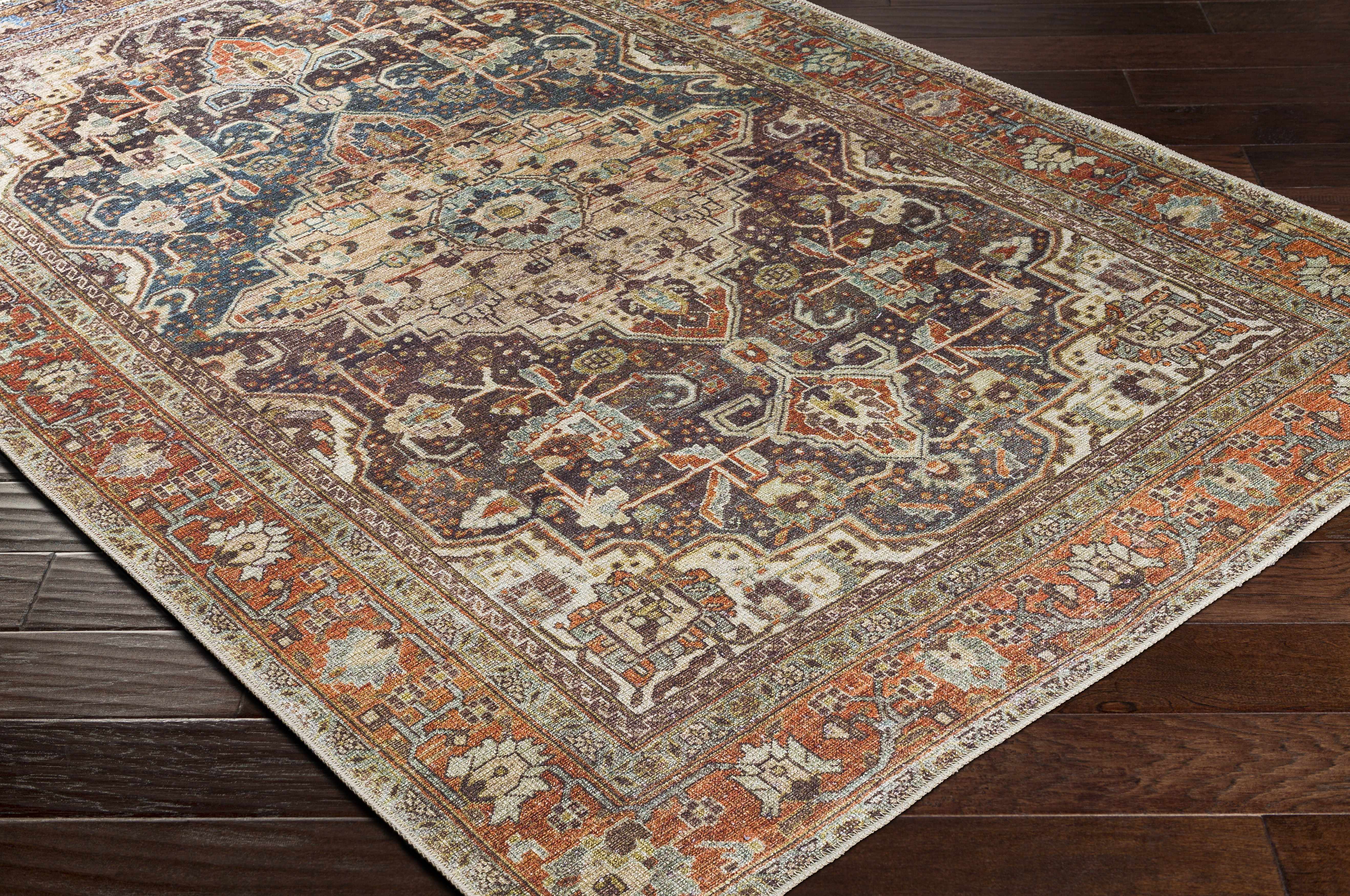 Portlaw 2' x 2'11in Traditional Updated Traditional Washable Area Rug - Hauteloom