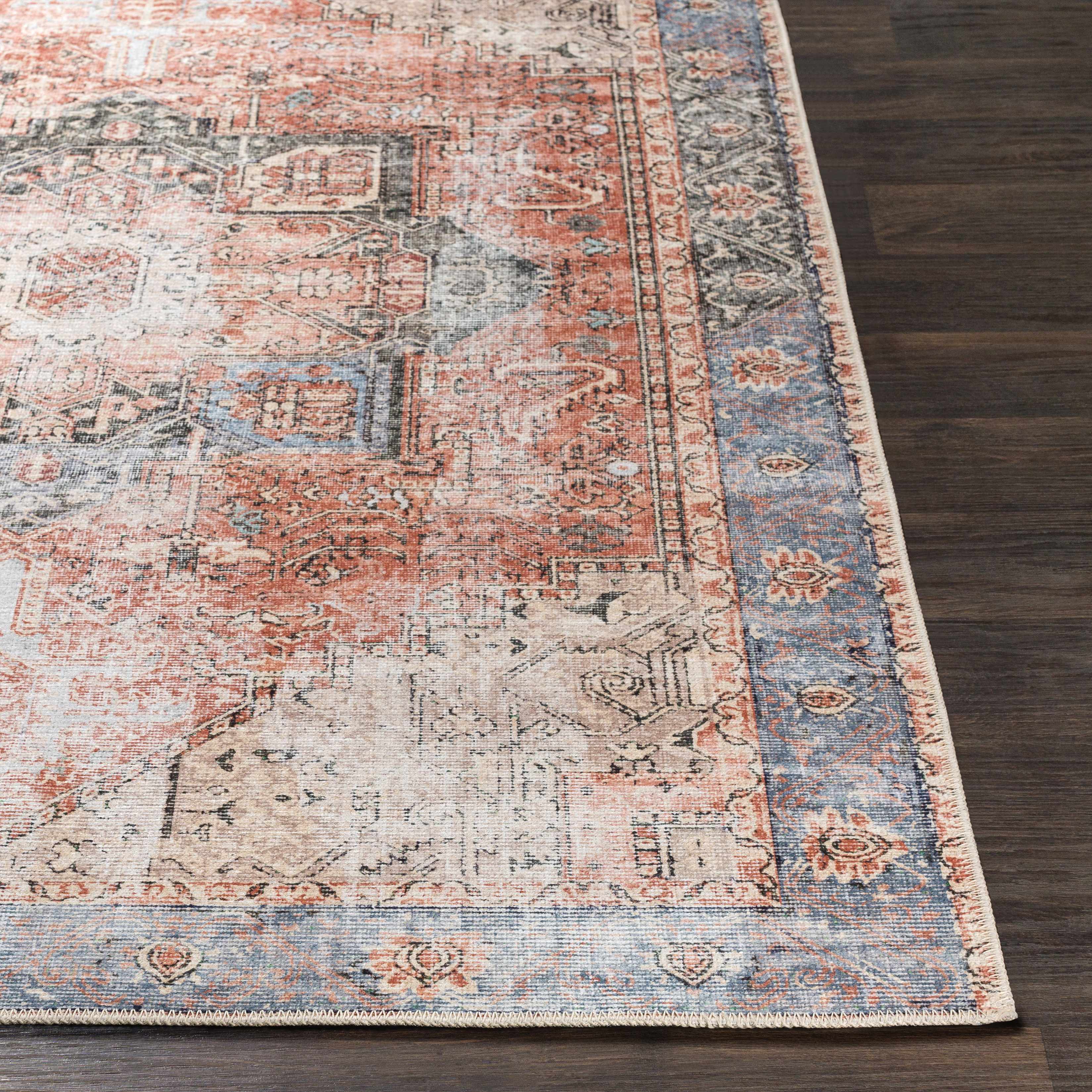 Rosman 2' x 2'11in Updated Traditional Washable Area Rug - Hauteloom