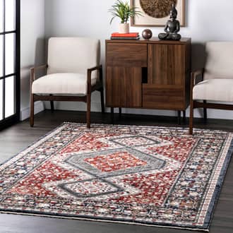 Multi Meadows Herati Helix Fringe rug