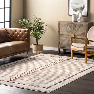 Beige Meadows Harper Zen Fringed rug