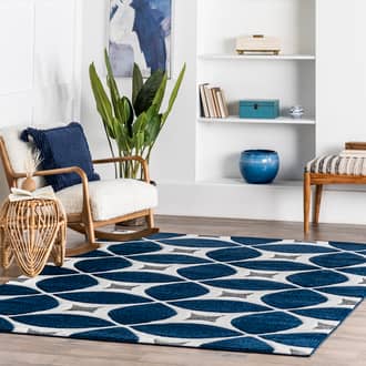 Navy Radiante Mod Trellis rug