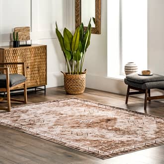 Beige Lauren Liess x Jessamine Washable Geometric rug