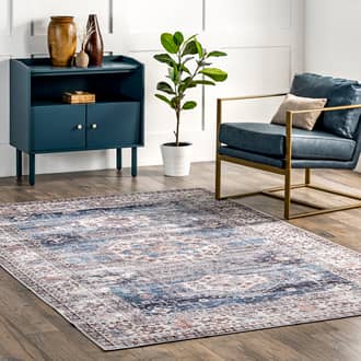 Blue Rain Haven Allison Faded Washable rug