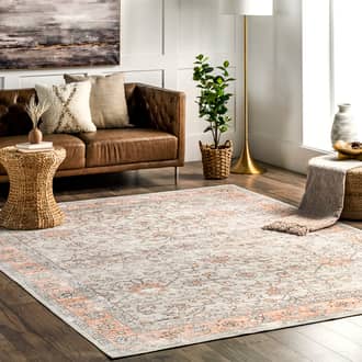 Peach Rain Haven Fading Paradise Washable rug