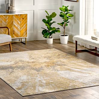 Gold Recycled Foundations Splatter Abstract rug