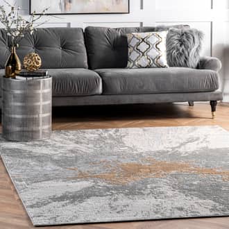 Silver Recycled Foundations Splatter Abstract rug