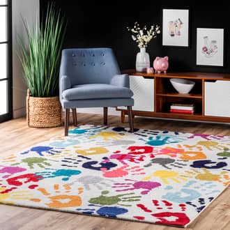 Multi Albina Handprint Collage rug