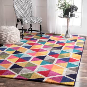 Multi Albina Prismatic Simon Honeycomb rug