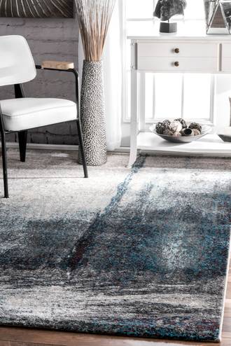 Gray Albina Midnight Fog Abstract rug