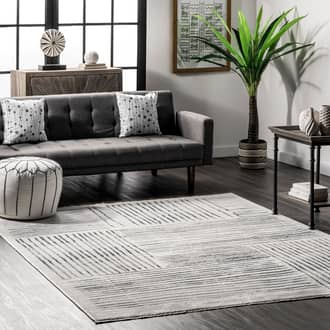 Light Gray Timeless Checkered Tiles rug