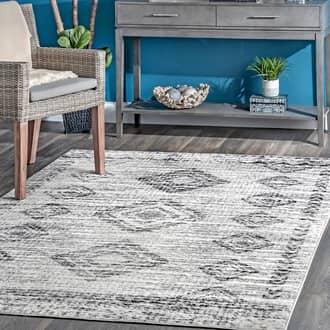 Gray Koko Faded Aztec rug