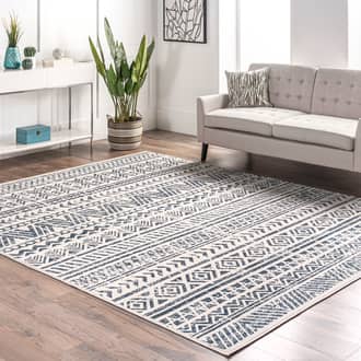 Blue Koko Emma Banded Geometric rug