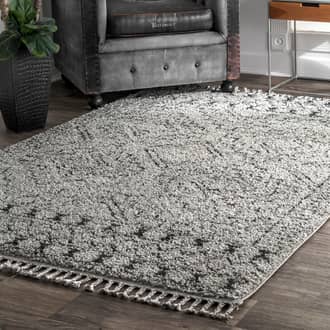 Gray Temara Moroccan Tasseled rug