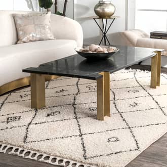 Off White Temara Moroccan Shag rug