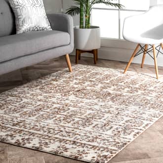 Beige Yazoo Striped Arabesque rug