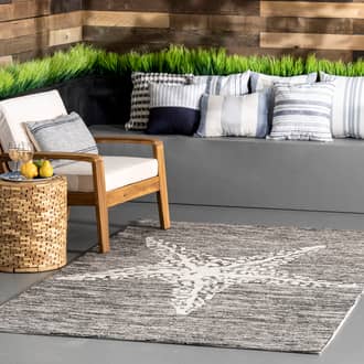 Gray Hacienda Starfish Indoor/Outdoor rug