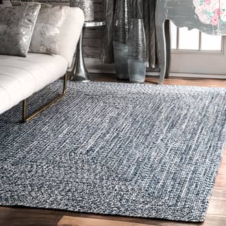 Light Blue Jubilee Handmade Braided Indoor/Outdoor rug