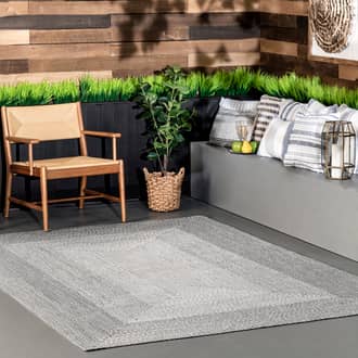 Light Gray Jubilee Braided Gradience Indoor/Outdoor rug