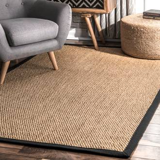 Black Lauren Liess x Oak Sisal rug