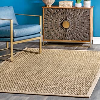 Natural Maui Checker Weave Seagrass rug