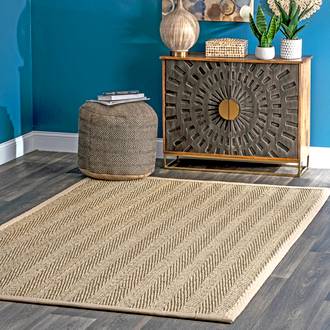 Natural Maui Seagrass Herringbone rug