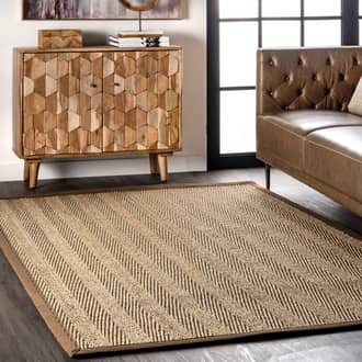 Brown Maui Seagrass Herringbone rug