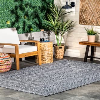 Blue Jubilee Braided Texture Indoor/Outdoor rug