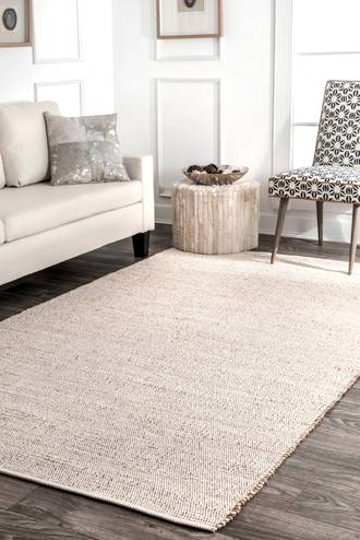 Natural Responsibly Handcrafted Handwoven Jute-Blend rug