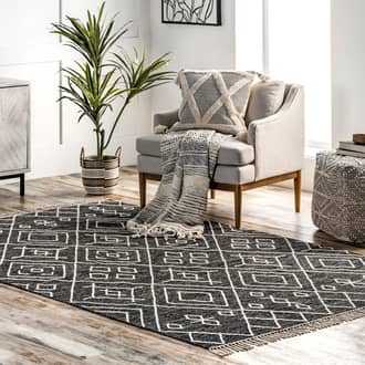 Gray Aboda Betsy Diamond Cotton rug