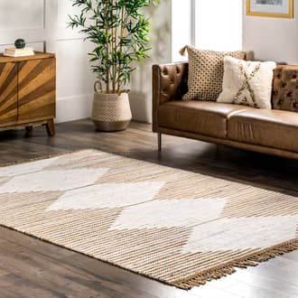 Natural Nebula Ahava Jute-Blend Tasseled rug