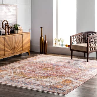 Rust Edessa Distressed Medallion rug