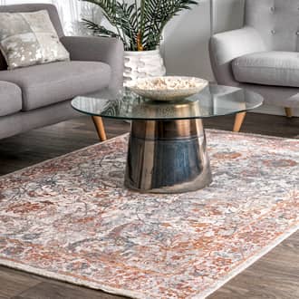 Orange Folktime Persian Charmia Fringe rug