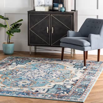 Blue Chroma Mosaic Medallion rug