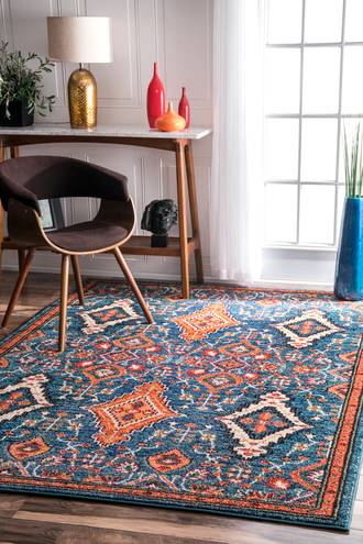 Multi Chroma Diamond Drops rug