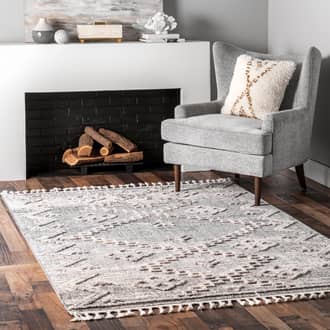 Gray Grooven Textured Helix Trellis rug