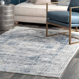 Blue Gorgona Barbed Iris Medallion rug