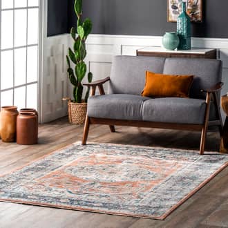 Orange Princesa Plated Regal Medallion rug